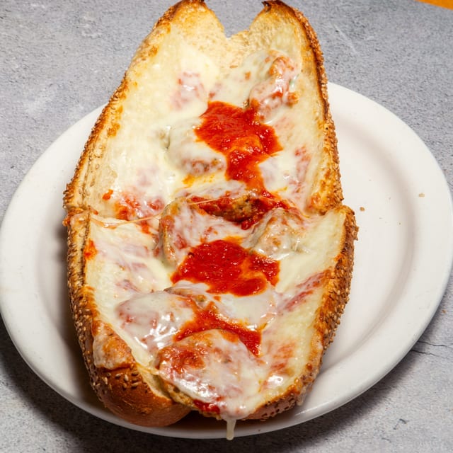 Meatball Parmigiana.